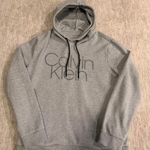 Slightly Used Calvin Klein Grey Gray Black Hoodie Hoody Men’s Size Medium